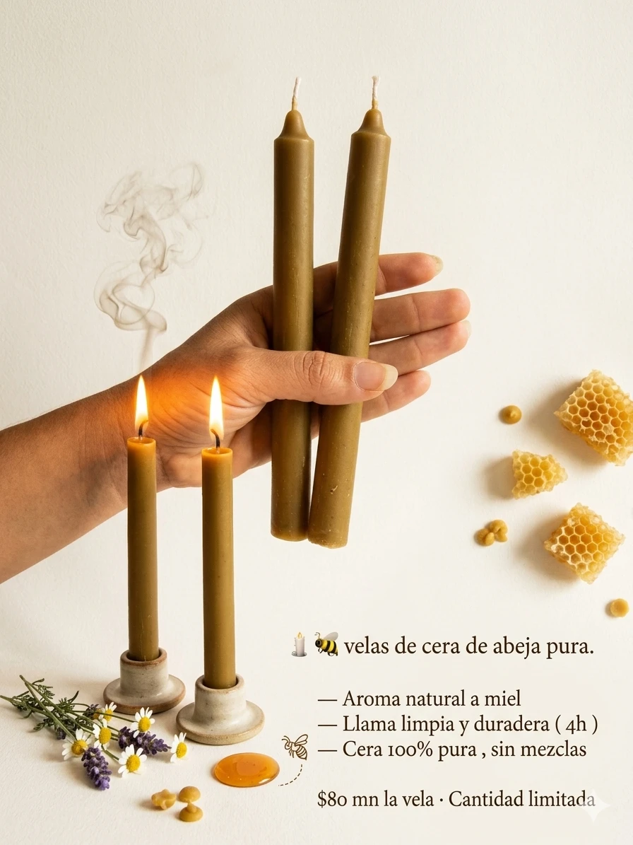 Vela artesanal de cera de abejas's foto | Havana Láctea |  BizneCubano